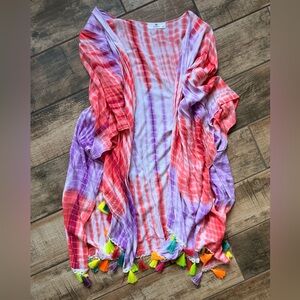 Colorful Tie-Dye Women's Kimono Cardigan